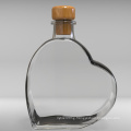 Hot-Selling Luxury Wine Heart-Shaped Glass Bottles with Cork for Vodka